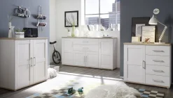 Sideboard Roman 93cm mit 2 Türen - weiß/braun