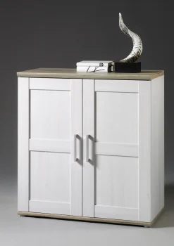 Sideboard Roman 93cm mit 2 Türen - weiß/braun