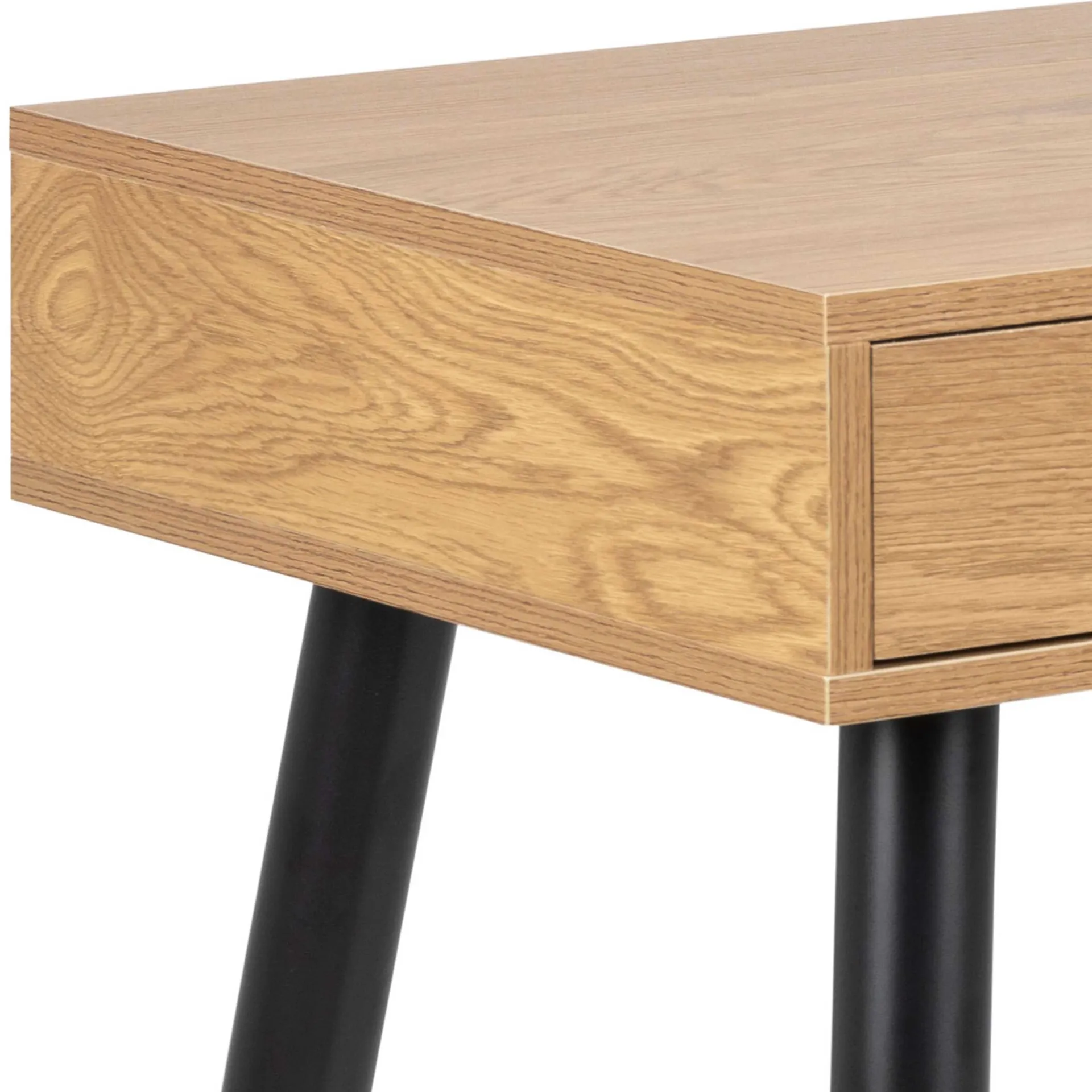 Emob Sideboard/Schreibtisch Jupiter 110 cm 3 Schubladen - Wildeiche/schwarz