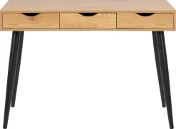 Emob Sideboard/Schreibtisch Jupiter 110 cm 3 Schubladen - Wildeiche/schwarz