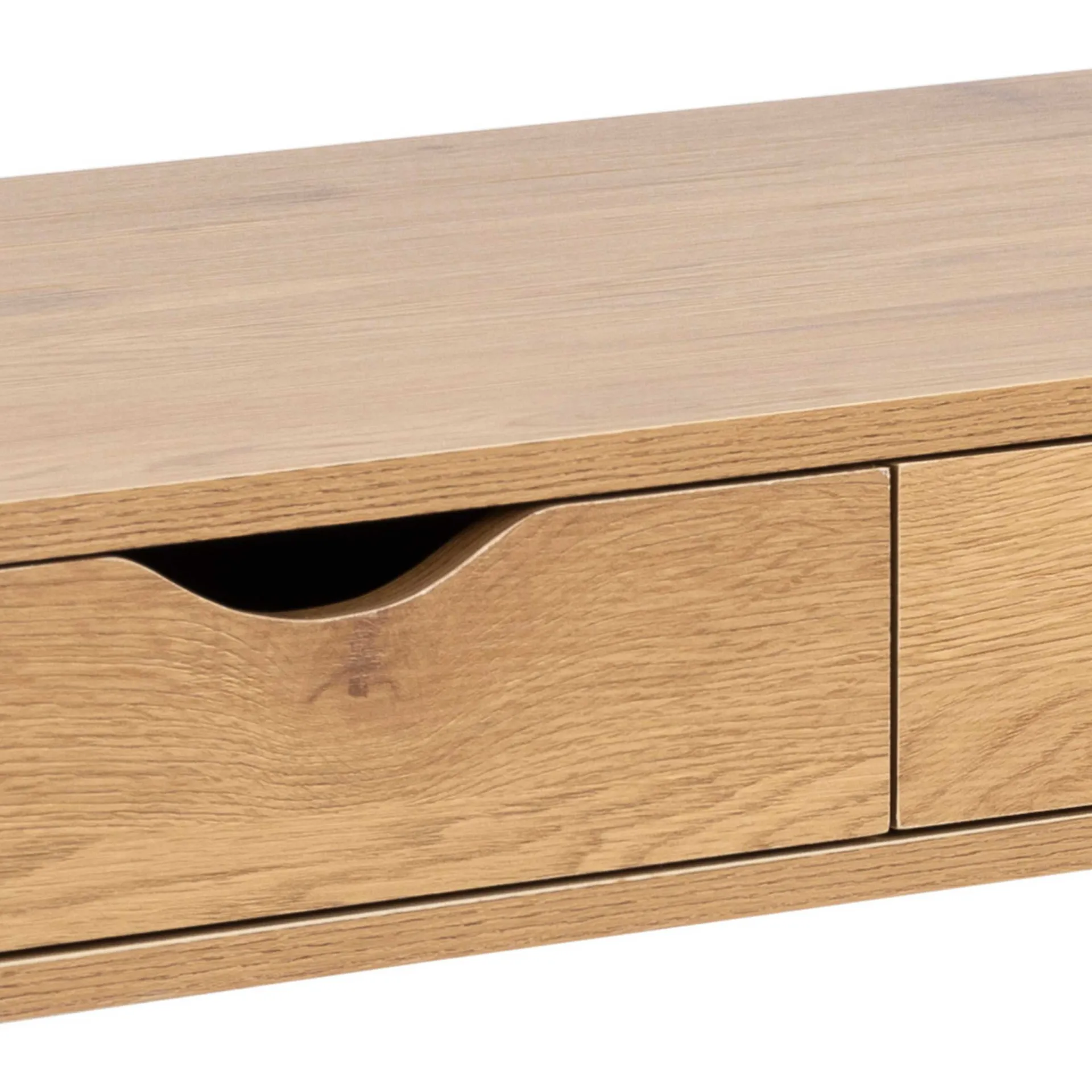Emob Sideboard/Schreibtisch Jupiter 110 cm 3 Schubladen - Wildeiche/schwarz