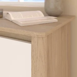 Sideboard Wendy - 184x46x86cm - 4 Türen und 1 Schublade - Eiche Dekor/Weiß