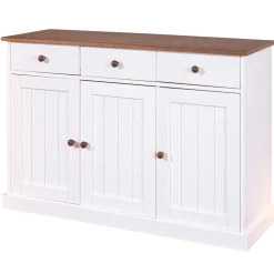 Sideboard Westerland 3 Türen- weiß/braun