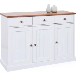 Sideboard Westerland 3 Türen- weiß/braun