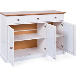 Sideboard Westerland 3 Türen- weiß/braun