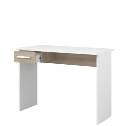 Parisot SilBüro-Set : Schreibtisch und zwei Aktenschränke - Eiche Dekor/Weiß