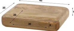 SilvanaNachttisch - Mango-Holz