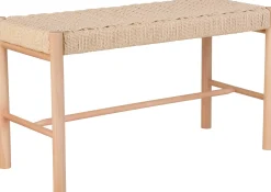 House Nordic Sitzbank aus geflochtenem Pappelholz 35x80x45 cm