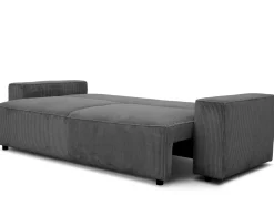 PGS 3-Sitzer Sofa Josh - 239x86x85cm - mit Stauraum - farbener gerippter Samt