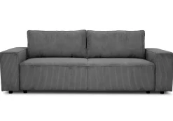 PGS 3-Sitzer Sofa Josh - 239x86x85cm - mit Stauraum - farbener gerippter Samt