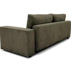 PGS 3-Sitzer Sofa Josh - 239x86x85cm - mit Stauraum - khaki Rippensamt