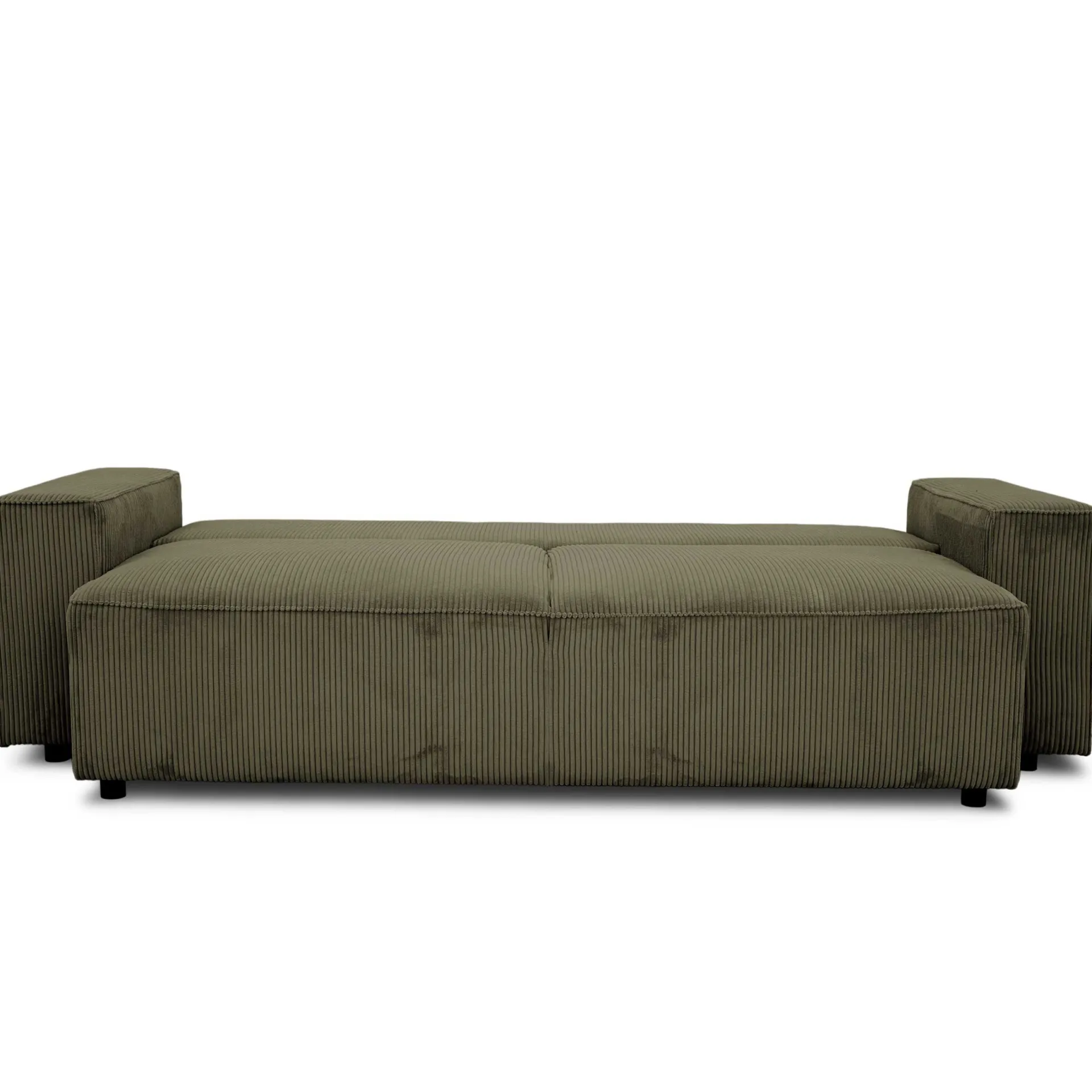 PGS 3-Sitzer Sofa Josh - 239x86x85cm - mit Stauraum - khaki Rippensamt
