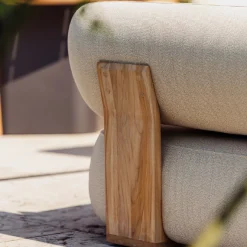 Gescova 3-Sitzer-Sofa Ruby - Teakholz & Polyester - 215x95x80cm -