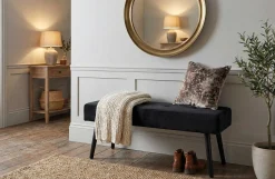 House Nordic Skiby Bank aus em Samt - 100x35x44 cm