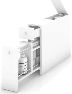Smart Badezimmerschrank | 100 % MELAMIN | Weiß