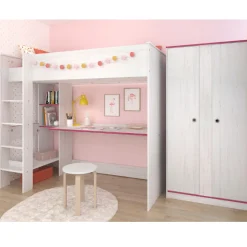 Kinder Parisot Smoozy Kinderzimmer-Set | Hochbett und Kleiderschrank |