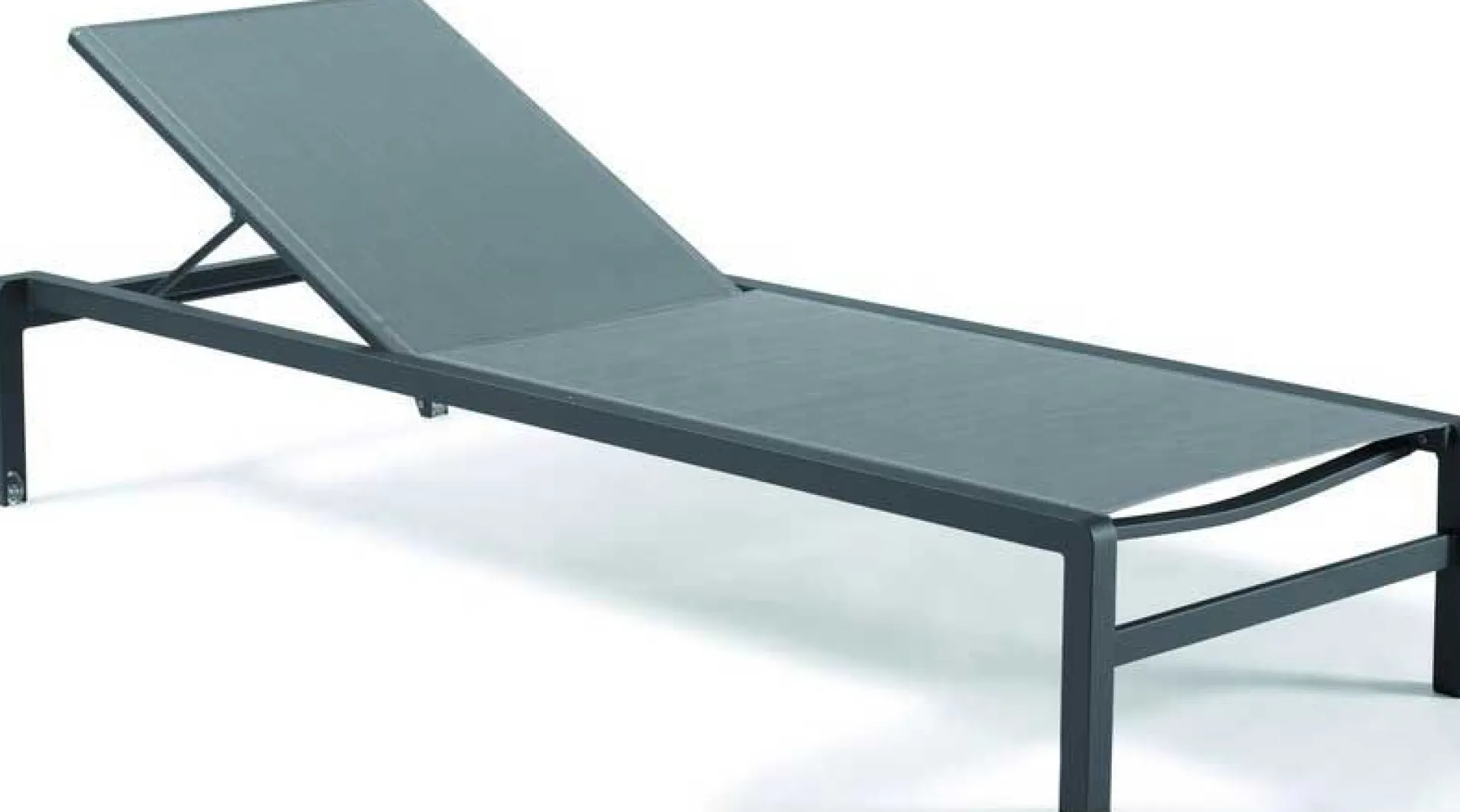 Gescova Sonnenliege Gabana Aluminium Anthrazit mit Textilene in Silbergrau
