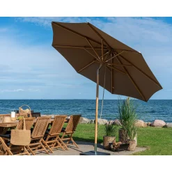 House Nordic Sonnenschirm Austin - Ø300cm - kippbar - Holz -