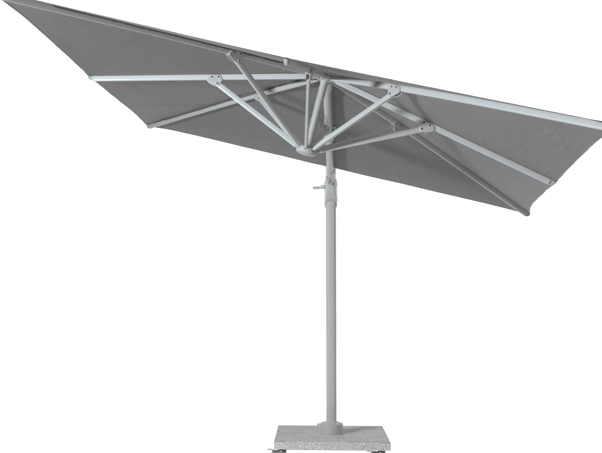 Gescova Sonnenschirm Bryce 300x300cm - Aluminium, weiß/grau