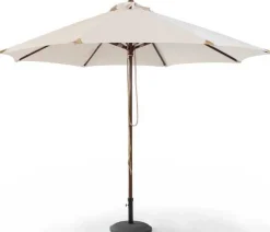 Gescova Sonnenschirm Joplin Ø350cm - - Teakholz und Olefin - Ecru