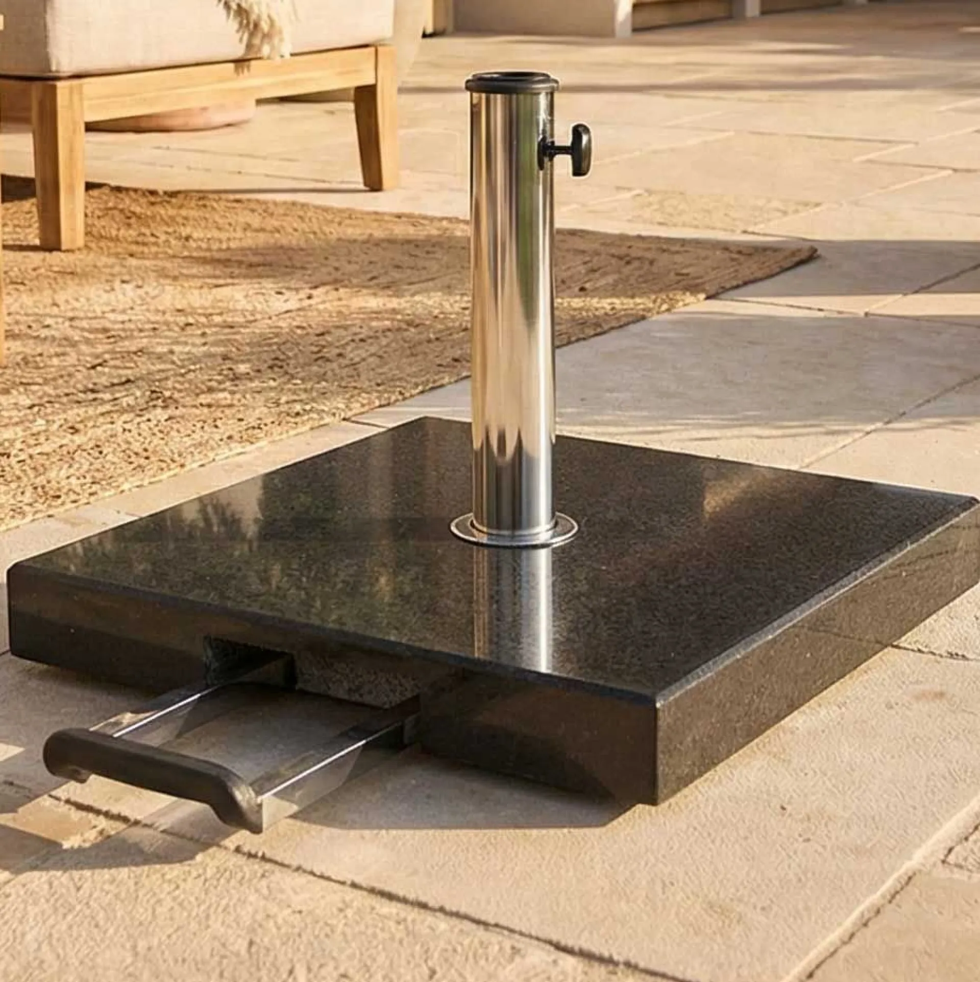 Gescova Sonnenschirmsockel Granada - Granit 50x50 cm -