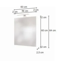 Spiegel Hansen 60cm - weiß