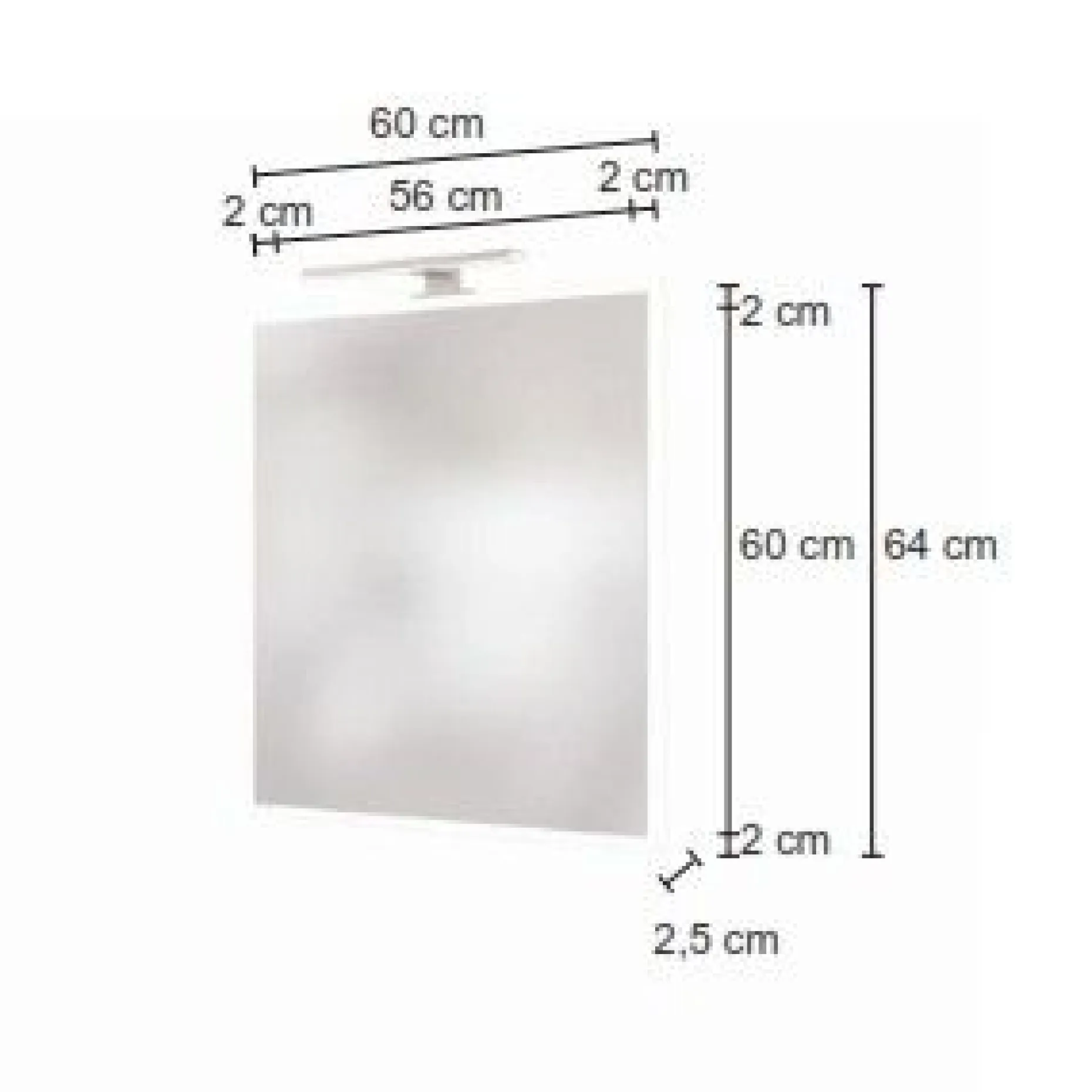 Spiegel Hansen 60cm - weiß