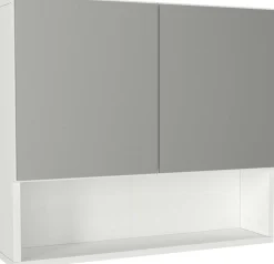 Spiegelschrank Aureliano - 75x17x65cm - 2 Türen - weiß