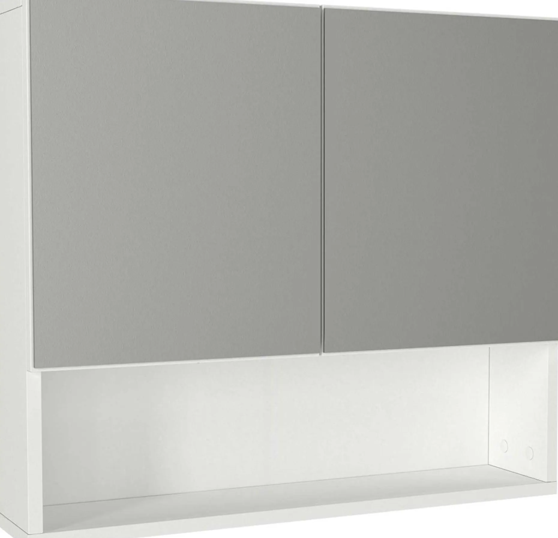 Spiegelschrank Aureliano - 75x17x65cm - 2 Türen - weiß