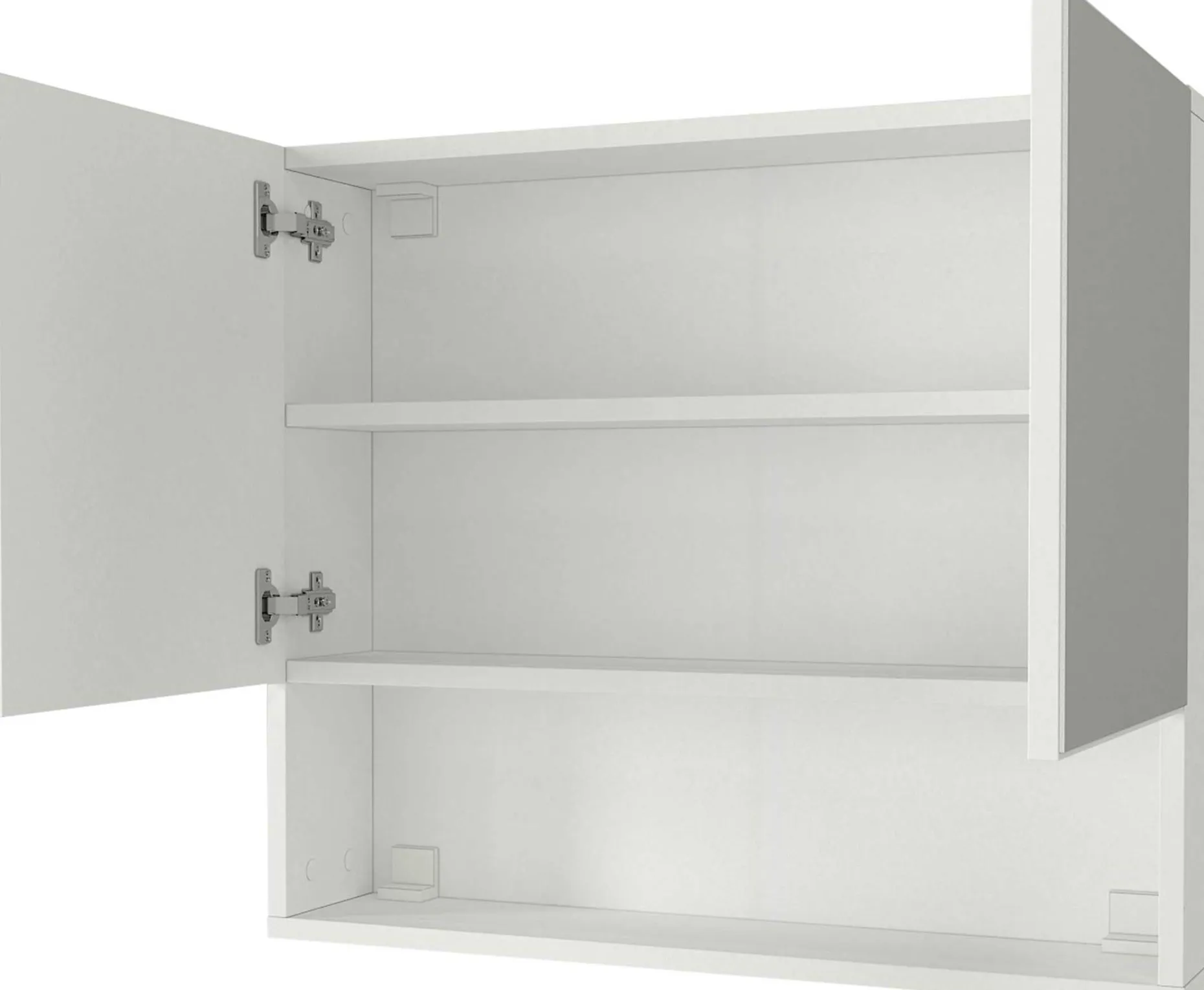 Spiegelschrank Aureliano - 75x17x65cm - 2 Türen - weiß