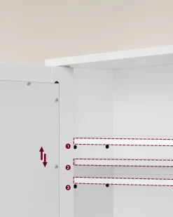 Spiegelschrank Barkley | 56,5 x 13 x 58,5 cm | Weiß