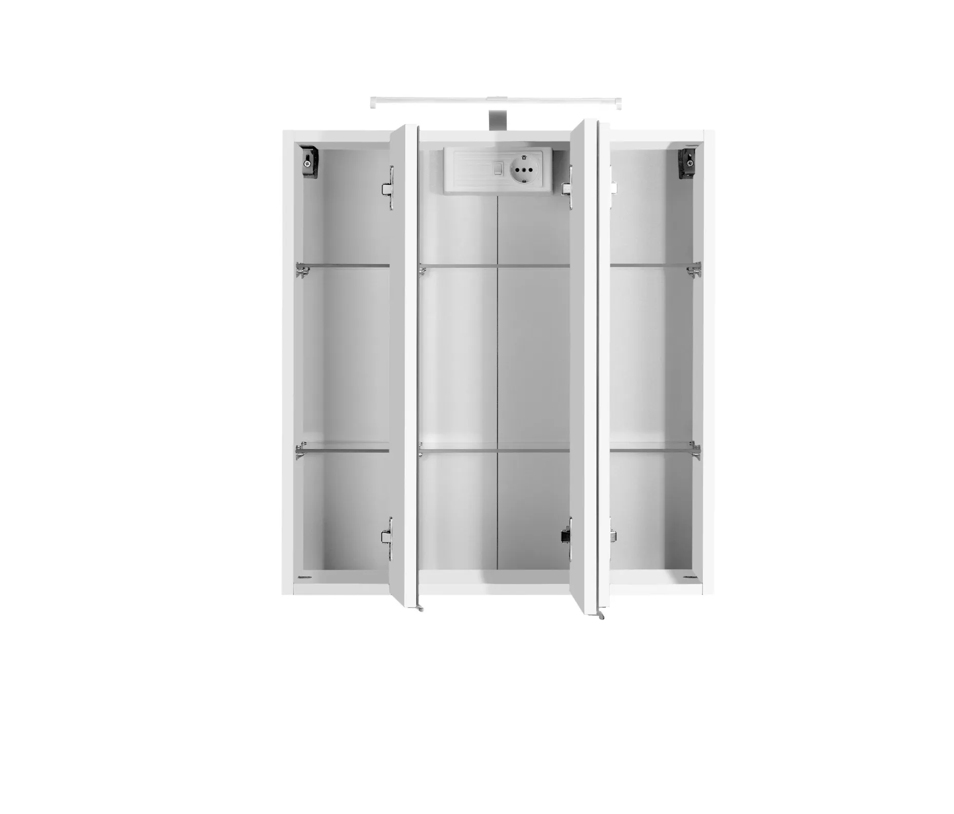 Spiegelschrank Bobbi 60cm Modell 2 3 Türen und led Beleuchtung - weiß