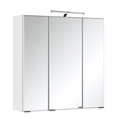 Spiegelschrank Bobbi 60cm Modell 2 3 Türen und led Beleuchtung - weiß