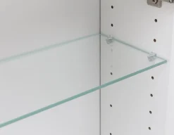 Spiegelschrank Bobbi 80cm Modell 1 3 Türen und LED-Beleuchtung - weiß
