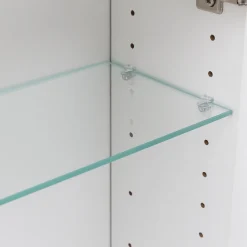 Spiegelschrank Bobbi 80cm Modell 1 3 Türen und LED-Beleuchtung - graphit