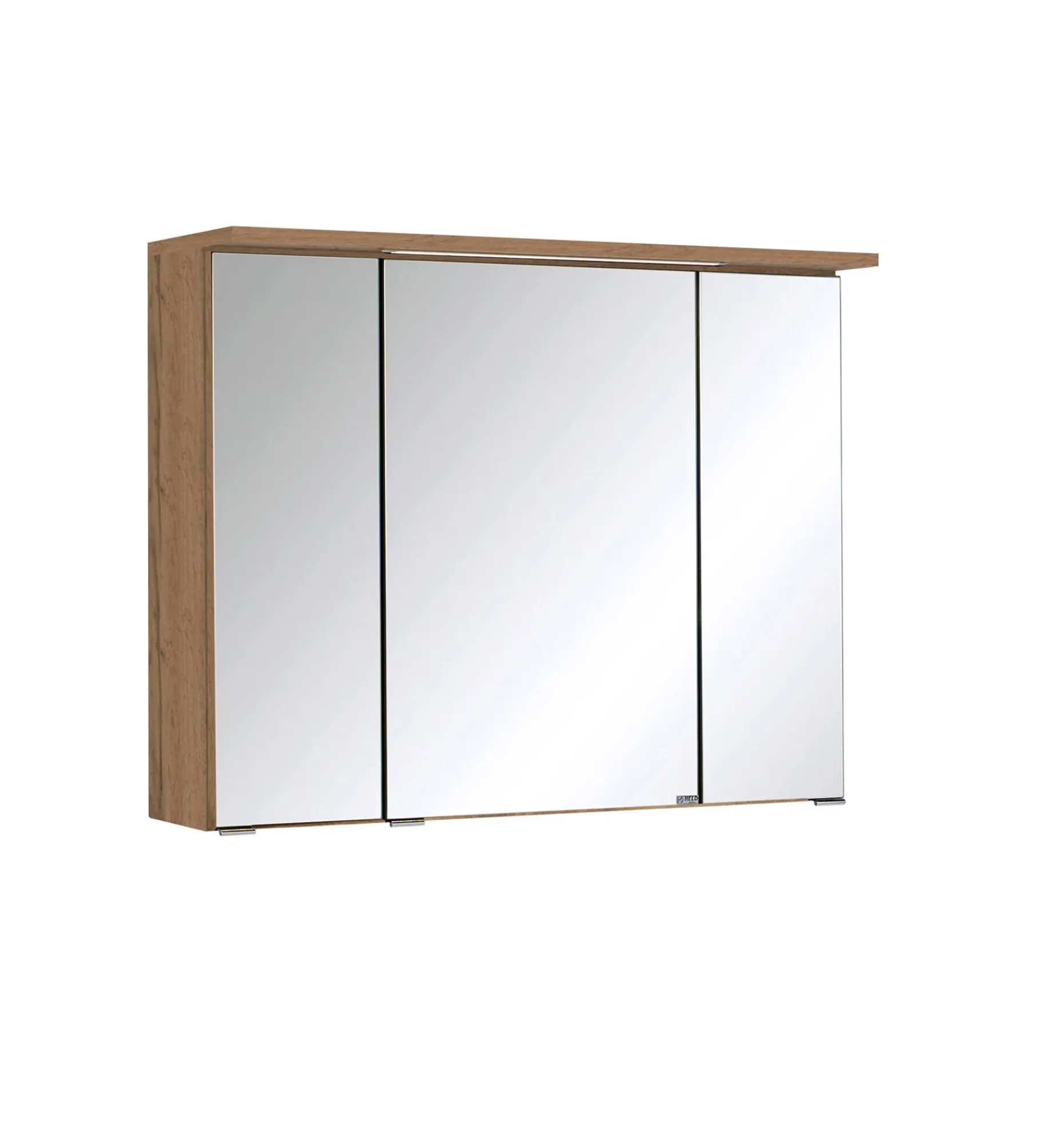 Spiegelschrank Bobbi 80cm Modell 1 3 Türen und led Licht - Eiche