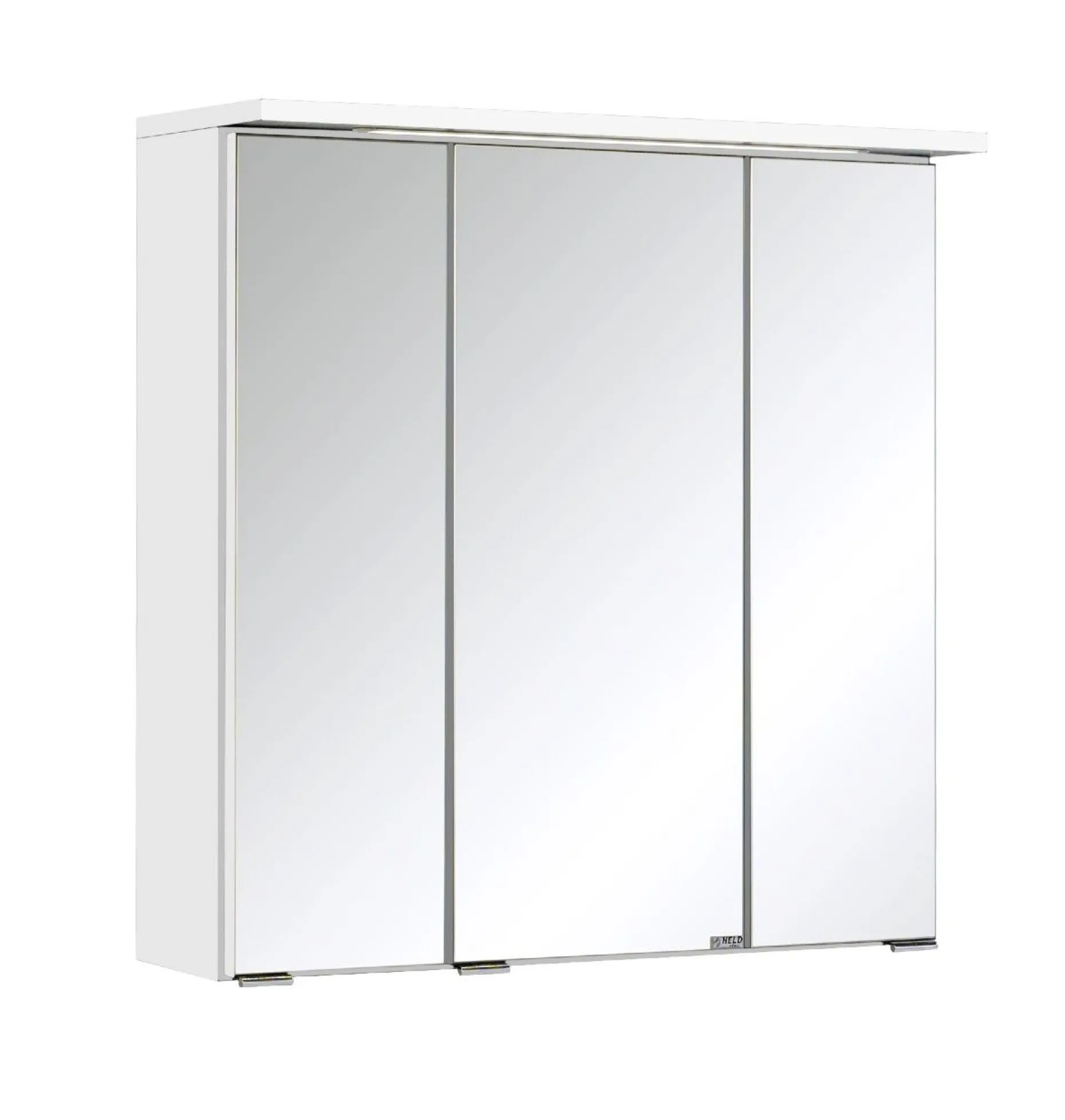 Spiegelschrank Bobbi 60cm Modell 1 3 Türen und LED-Beleuchtung - weiß