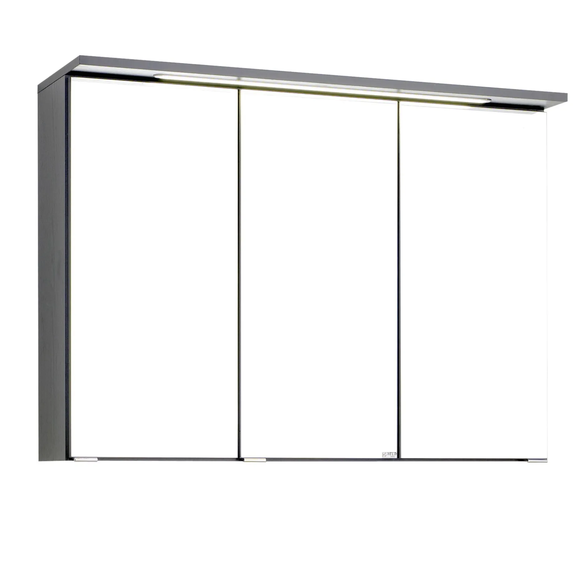 Spiegelschrank Bobbi 90cm modell 1 3 türen und led beleuchtung - graphit