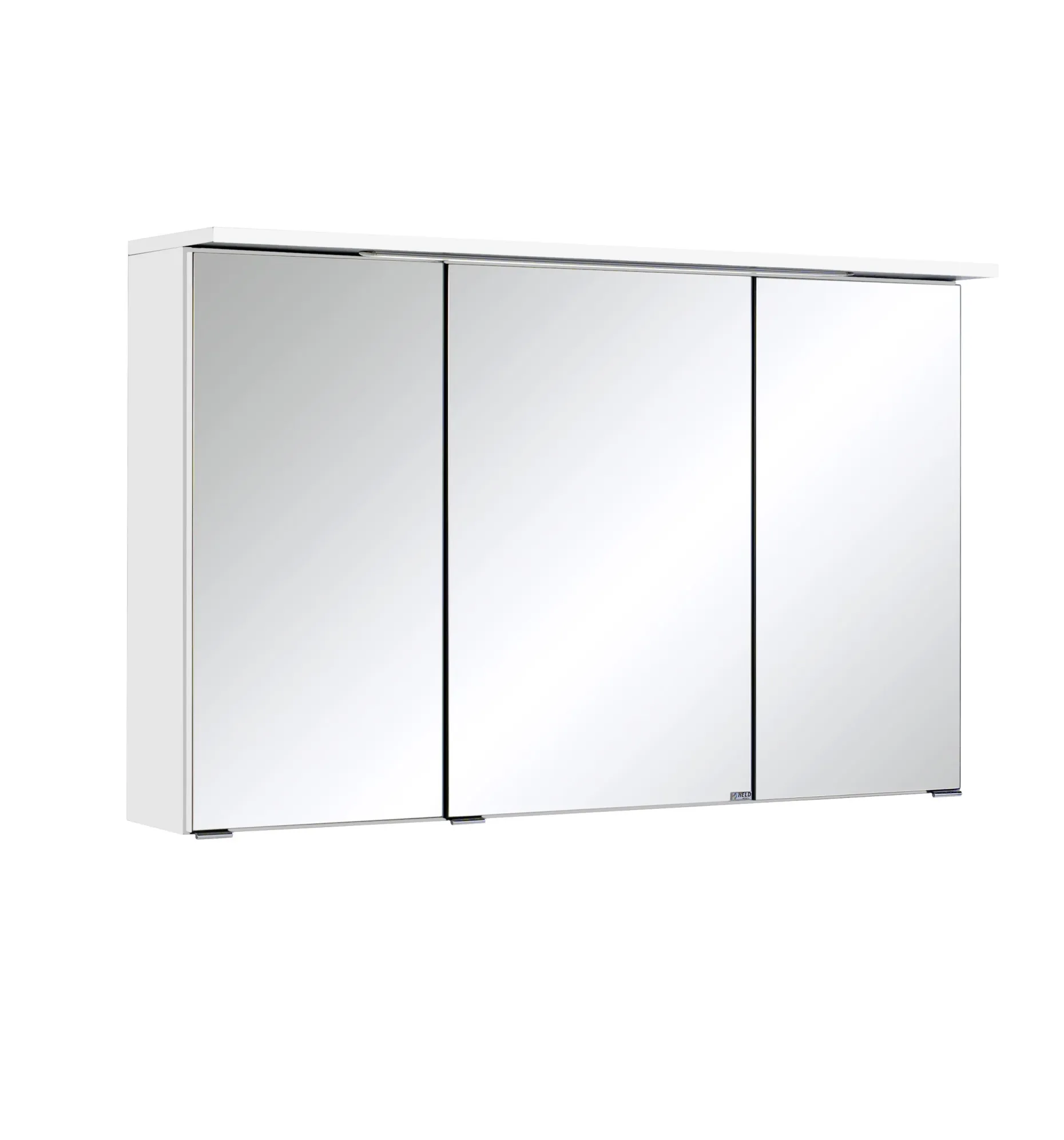 Spiegelschrank Bobbi 100cm Modell 1 3 Türen und LED-Beleuchtung - weiß