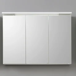 Spiegelschrank Bobbi 100cm Modell 1 3 Türen und LED-Beleuchtung - weiß