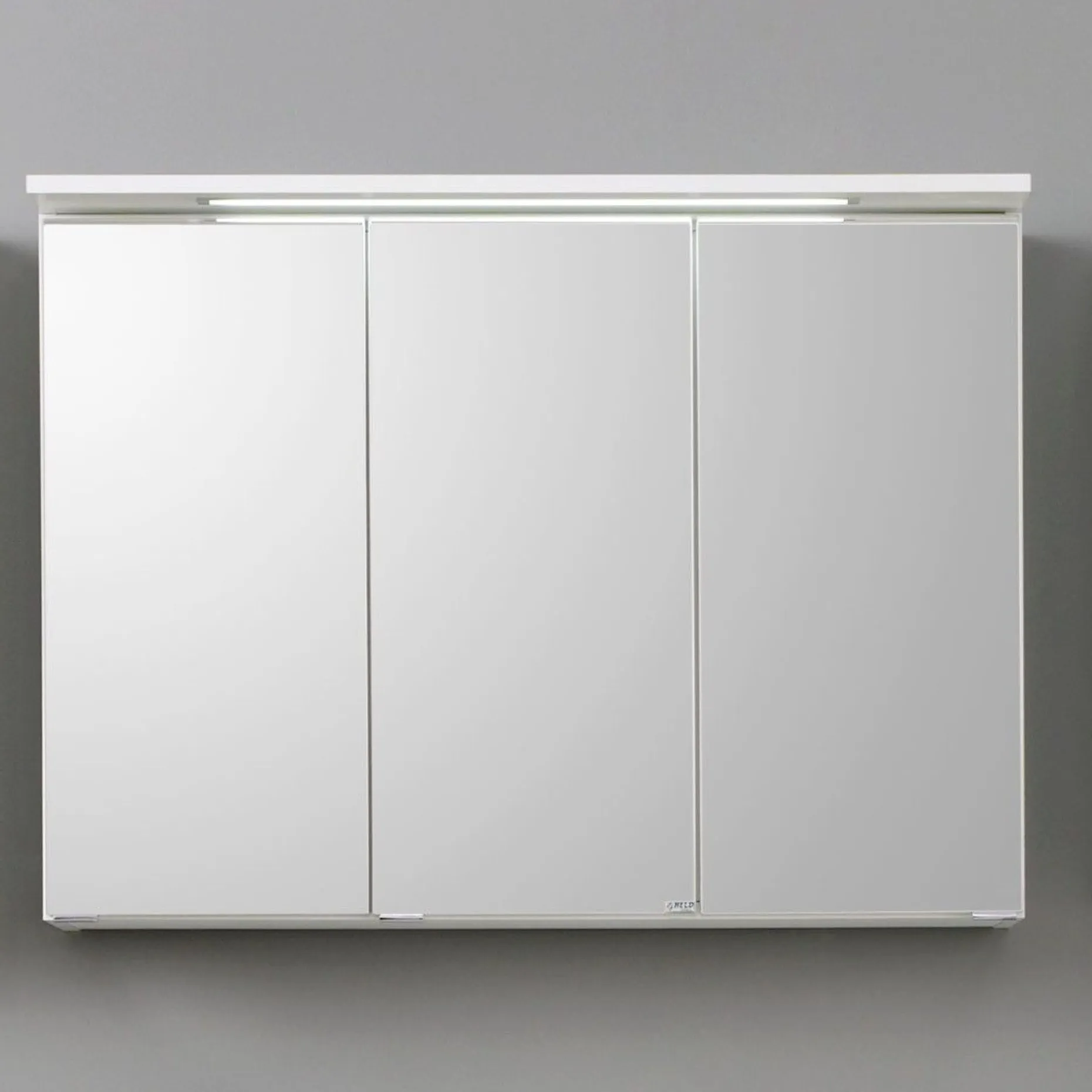 Spiegelschrank Bobbi 100cm Modell 1 3 Türen und LED-Beleuchtung - weiß