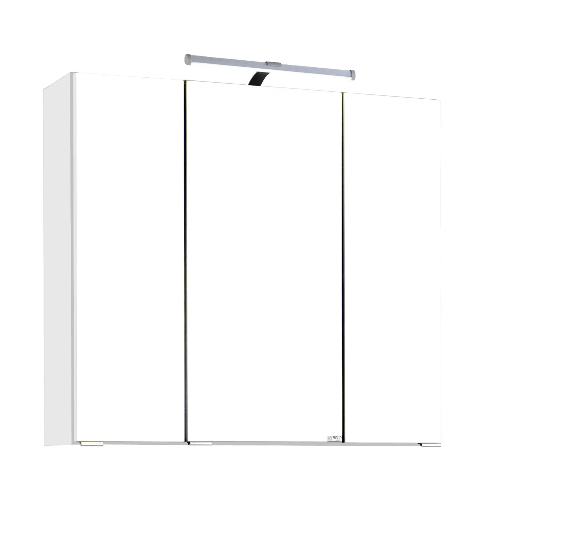 Spiegelschrank Bobbi 70cm Modell 2 3 Türen und led Beleuchtung - weiß