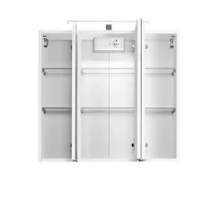 Spiegelschrank Bobbi 70cm Modell 2 3 Türen und led Beleuchtung - weiß