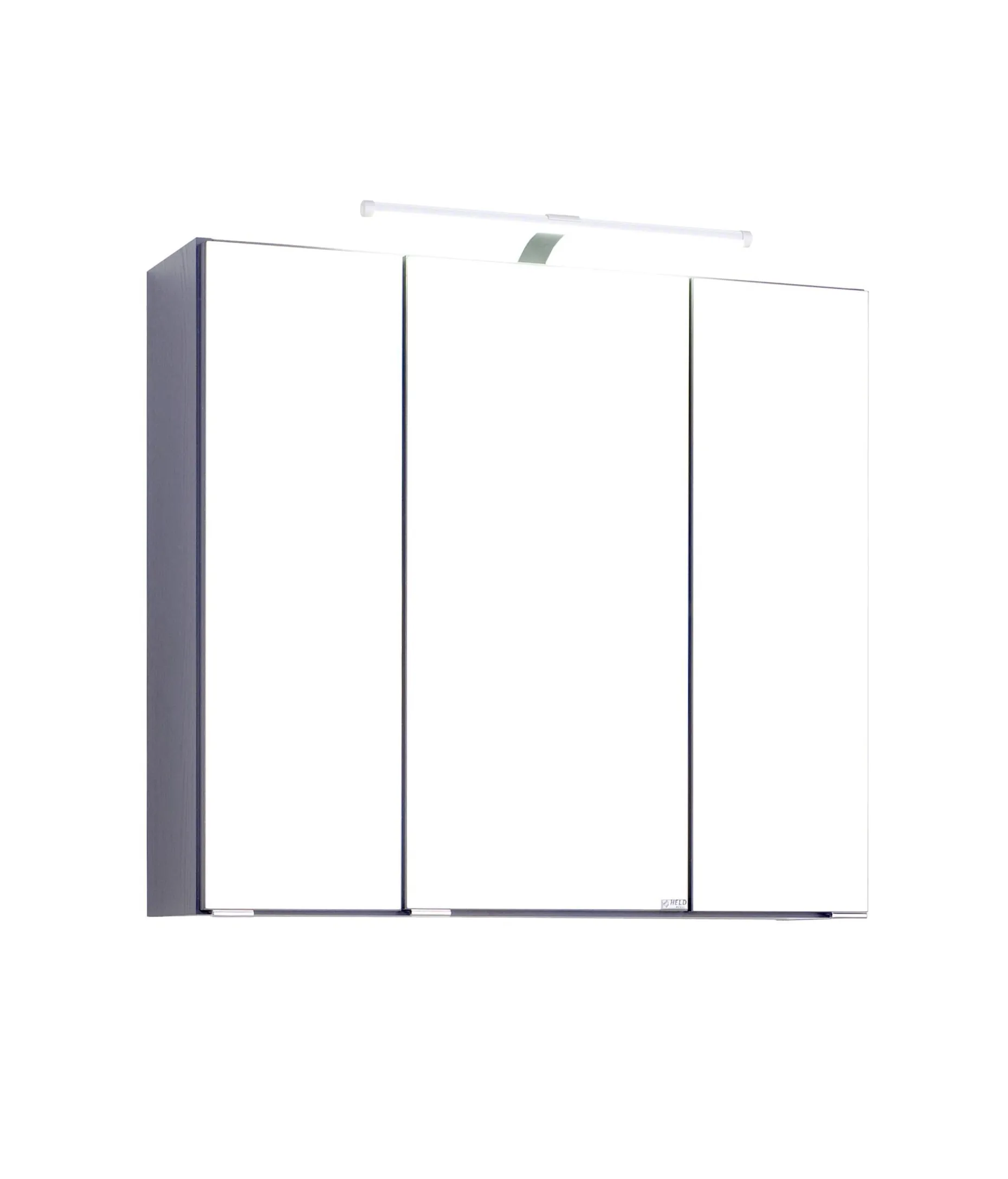 Spiegelschrank Bobbi 80cm Modell 2 3 Türen und led Beleuchtung - graphit