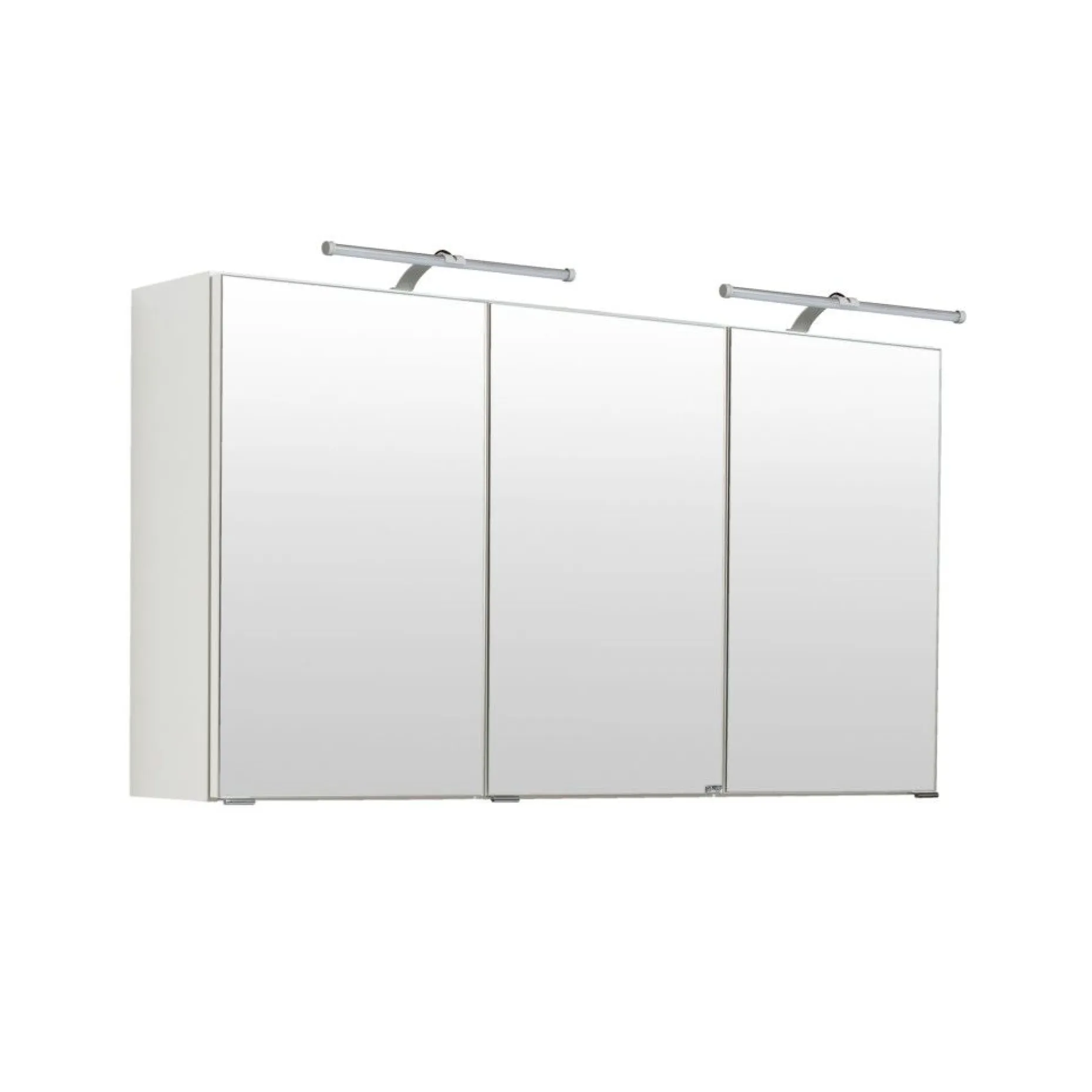 Spiegelschrank Bobbi 120cm Modell 2 3 Türen und led Beleuchtung - weiß