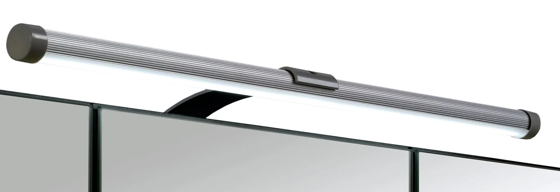 Spiegelschrank Bobbi 120cm Modell 2 3 Türen und led Beleuchtung - Eiche