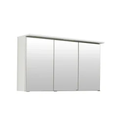 Spiegelschrank Bobbi 120cm Modell 1 3 Türen und LED-Beleuchtung - weiß