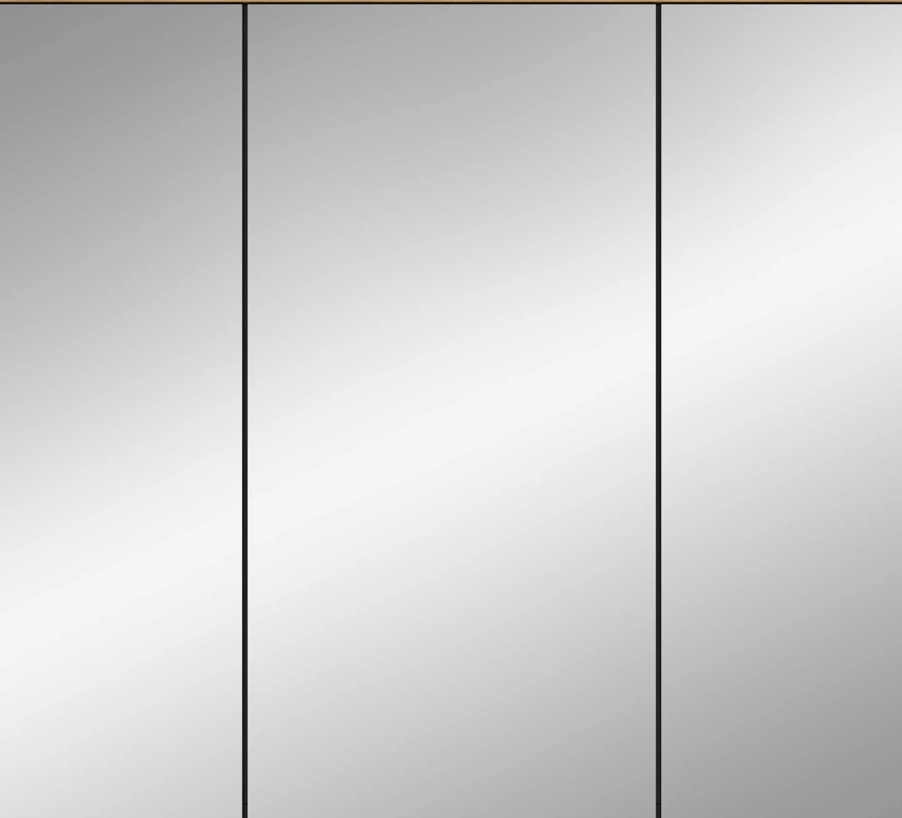 Spiegelschrank Canu Xonox - basaltgrau mit Holz-Detail - 80x73x21 cm