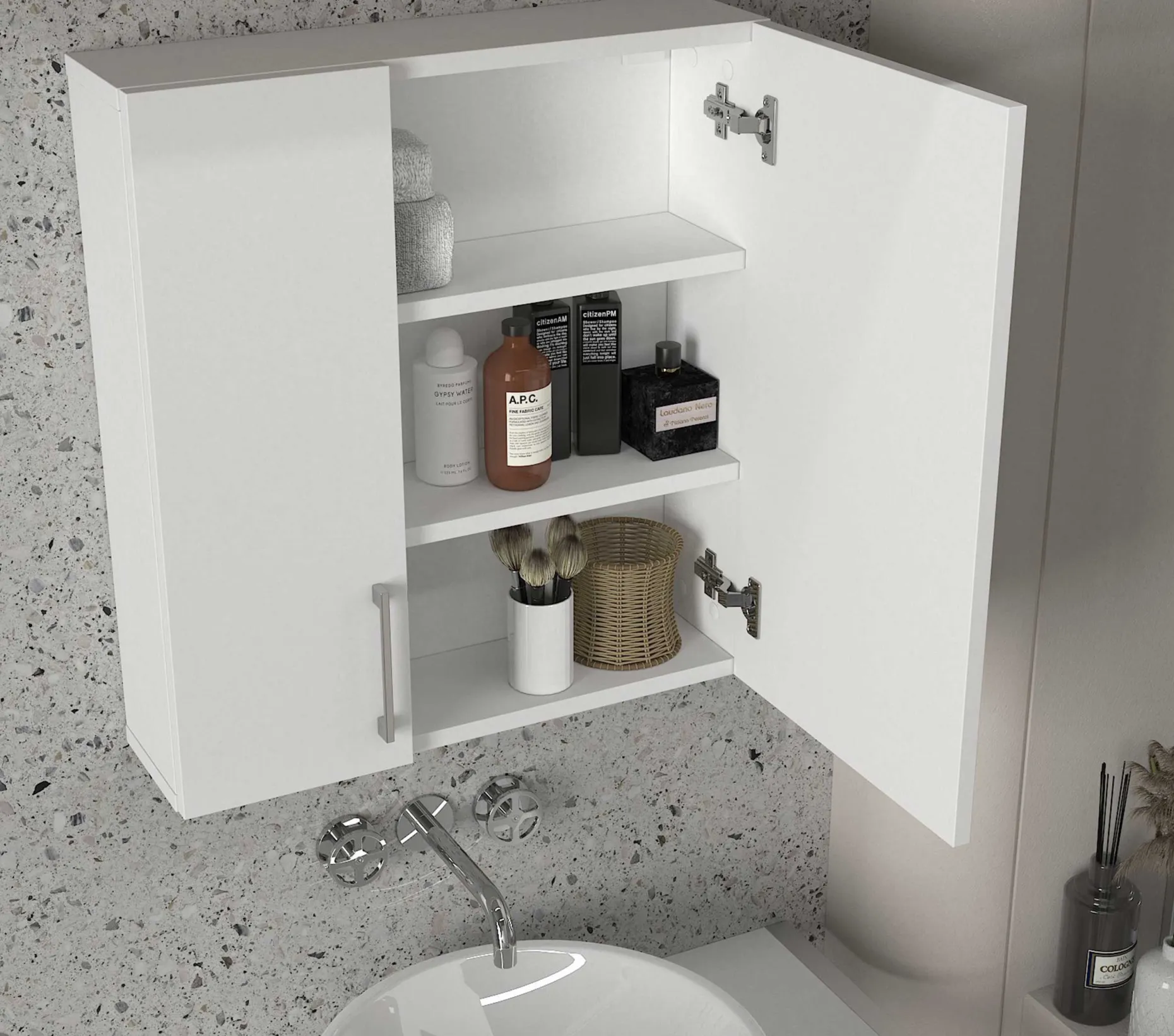 Spiegelschrank Ditto - 60x16x65cm - weiß