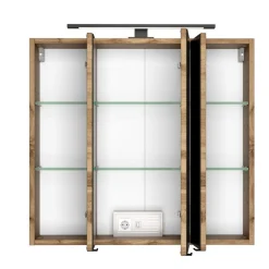 Spiegelschrank Dusan 70cm mit 3 Türen - Eiche wotan